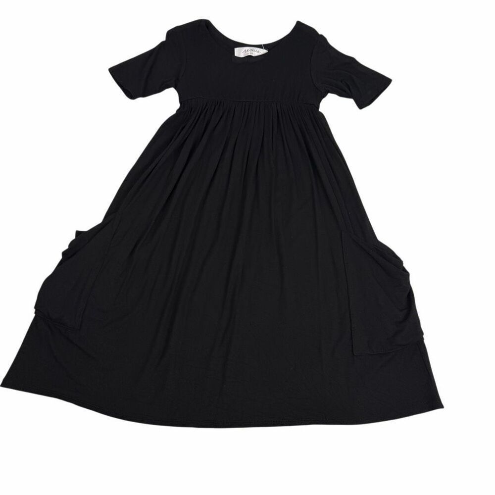 Remie Girl size 7 Black Short Sleeve Dress